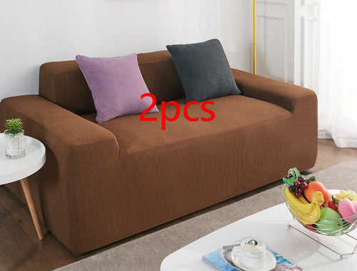 Waterproof Polar Fleece Solid Color Bomb Cover Sofa Slipcover Corner