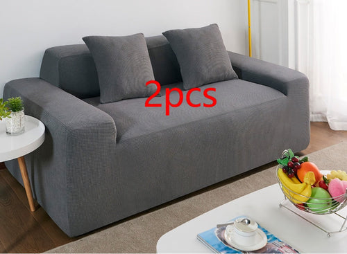 Waterproof Polar Fleece Solid Color Bomb Cover Sofa Slipcover Corner