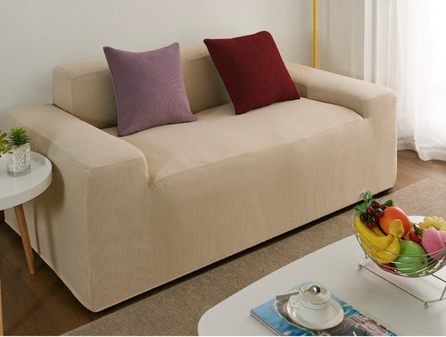 Waterproof Polar Fleece Solid Color Bomb Cover Sofa Slipcover Corner