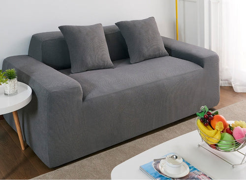 Waterproof Polar Fleece Solid Color Bomb Cover Sofa Slipcover Corner