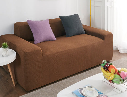 Waterproof Polar Fleece Solid Color Bomb Cover Sofa Slipcover Corner