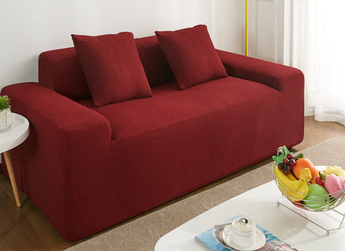 Waterproof Polar Fleece Solid Color Bomb Cover Sofa Slipcover Corner