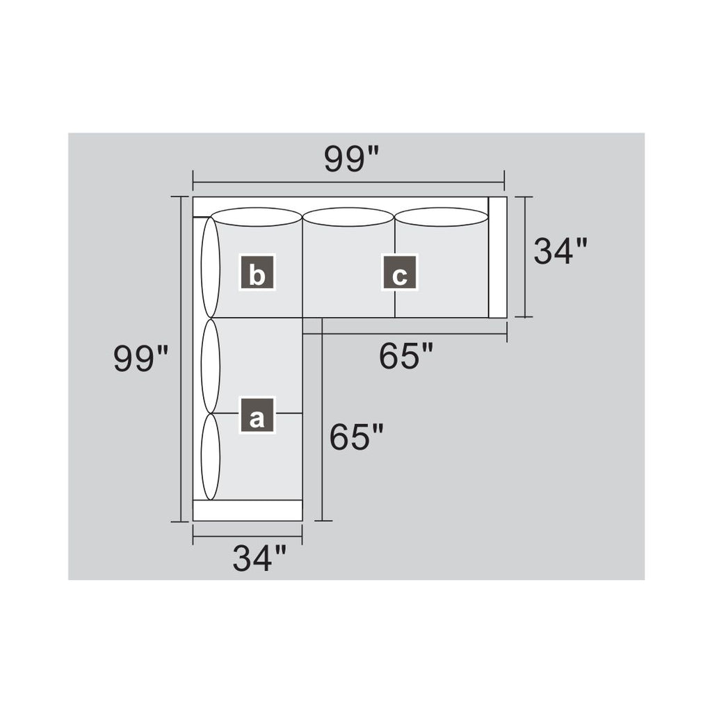 Corduroy Lux Sectional Sofa with Ottoman – Modern Comfort for Your Living Room