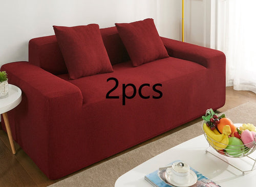 Waterproof Polar Fleece Solid Color Bomb Cover Sofa Slipcover Corner
